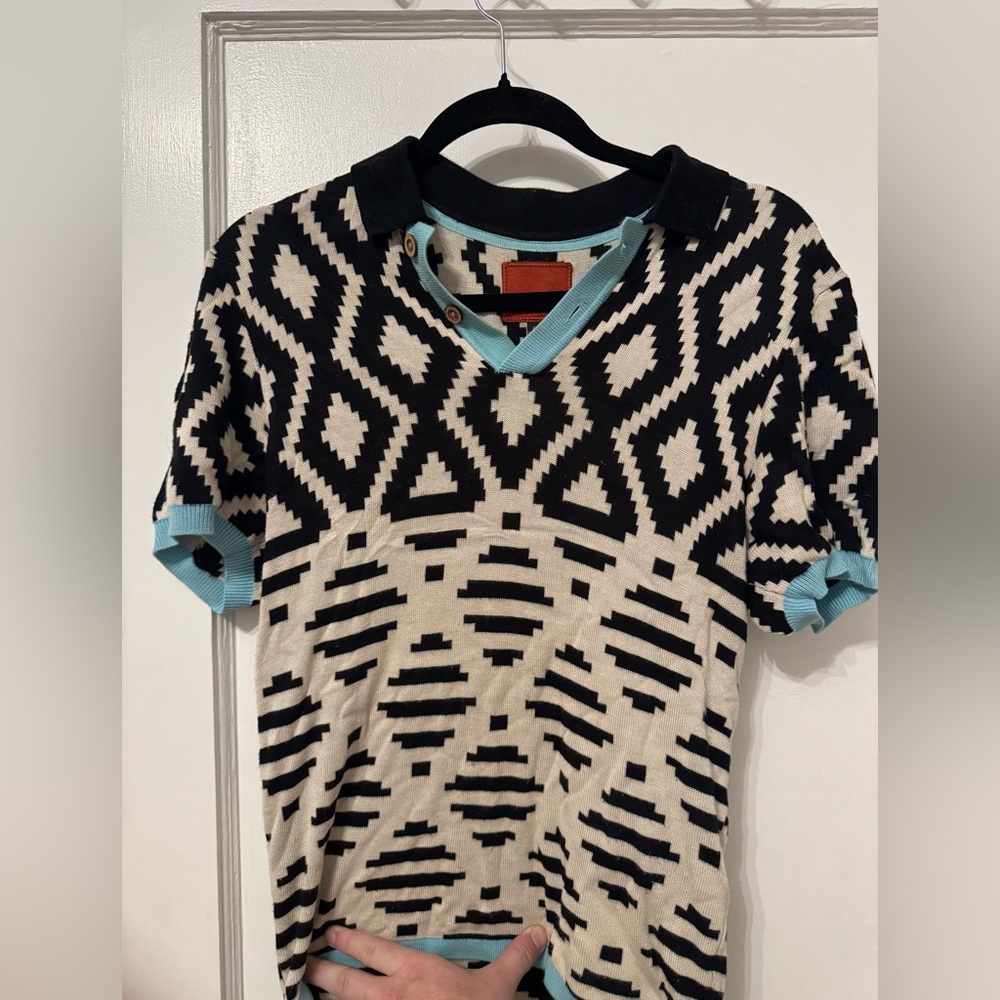 MAXHOSA BY LADUMA
Geometric-Pattern Regular Fit Polo Shirt